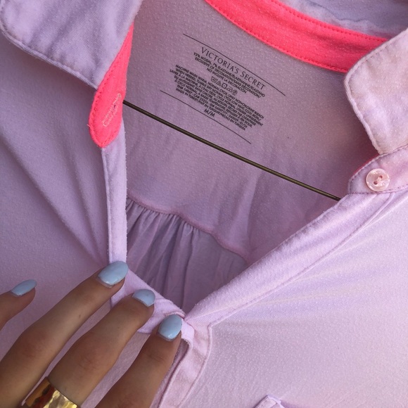 Pink VS pajama sleep dress shirt - Picture 2 of 2